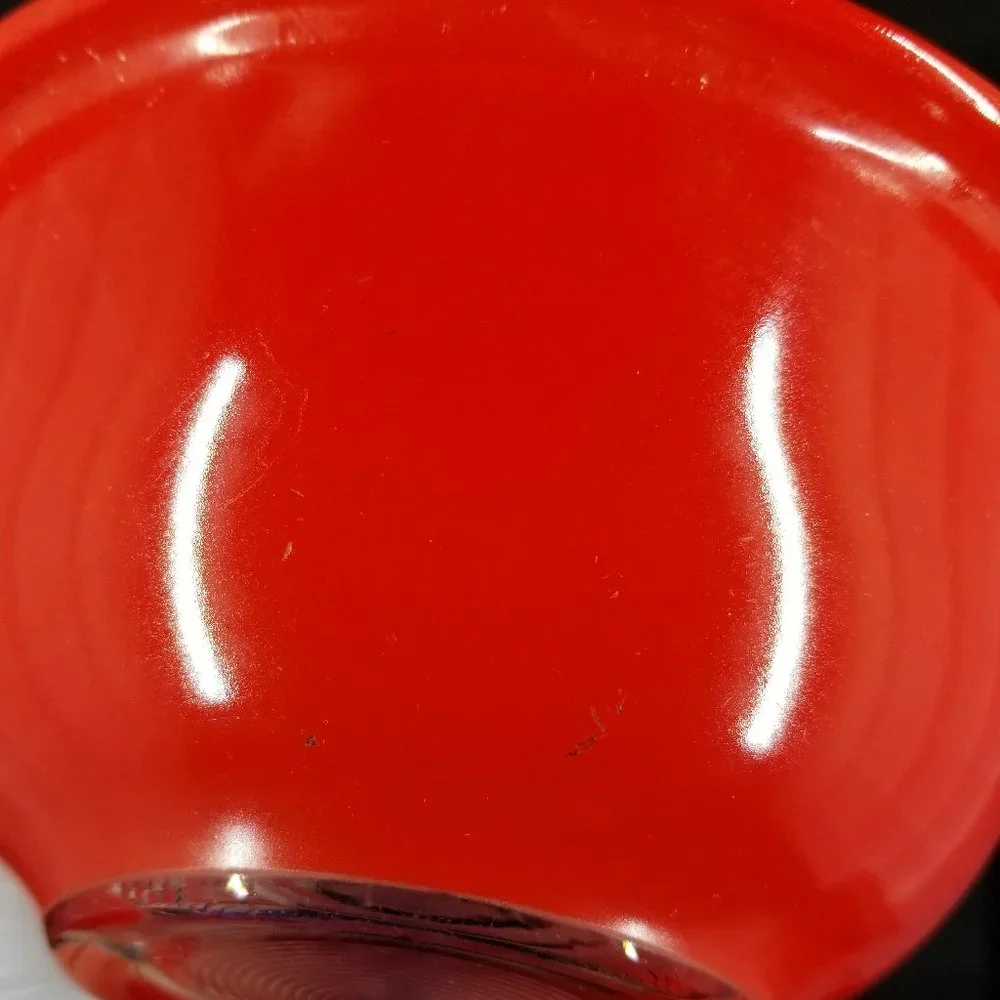 PYREX 322 1L Red Mixing Bowl Clear Bottom Vintage 1980s [ 2nd of of 2]